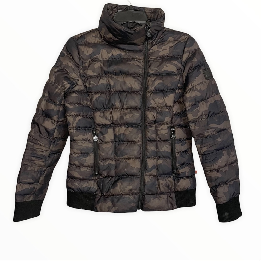Bernardo Camo Full Zip Puffer Winter Coat Size XS